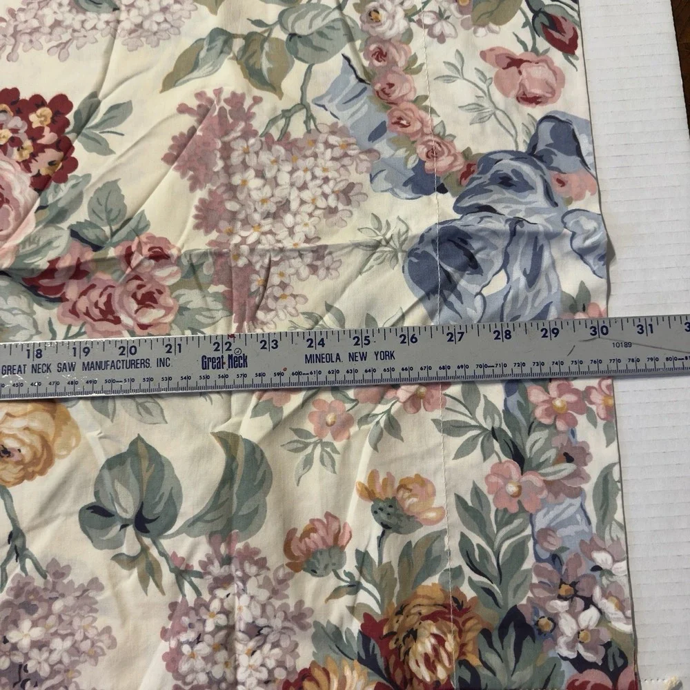 Vtg Ralph Lauren Allison Standard Pillowcase Cotton 18x30 White USA CottageCore